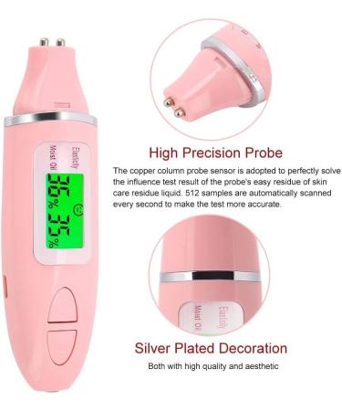 Facial Moisture Oil Tester 0 99.9% with Digital LCD Precision Skin Sensor Analyzer Display for Detection Skin Condition - Buy Online on GoSupps.com