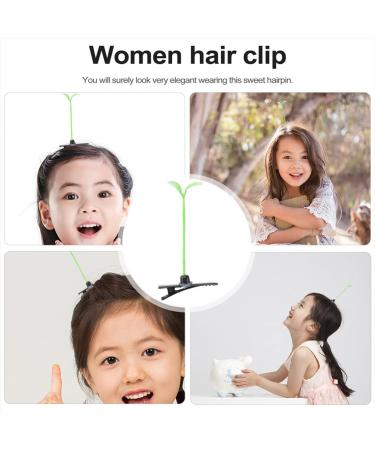 DOITOOL Bean Sprout Hair Clips 100 Pcs - Cute Green Plant Hairpin Ornaments for Kids DIY | Ideal for School, Home, and Party - Buy Online on GoSupps.com