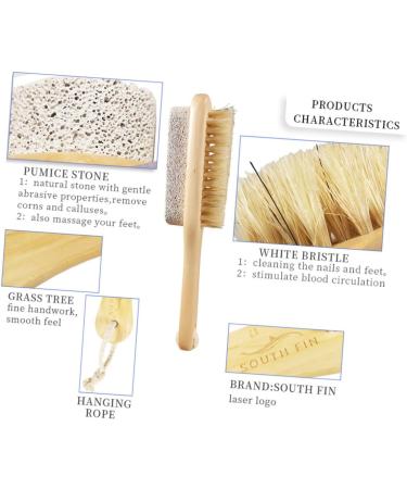 FRCOLOR 4 Pieces Pedicure Tools Foot File Foot Rubbing Foot Pumice Stone Mini Foot Foot Scrubber Double Sided Foot Pumice Stone for Feet Foot Remover Elbow Brush Core Fruit Body Wood Corn - Buy Online on GoSupps.com