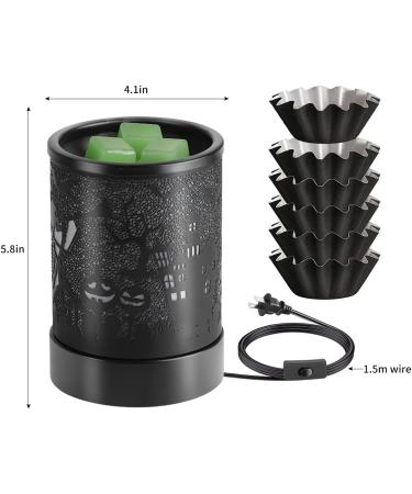 Halloween Metal Wax Warmer - LED Fragrant Wax Burner with 7 Colors for Home & Office Decoration - Buy Online on GoSupps.com