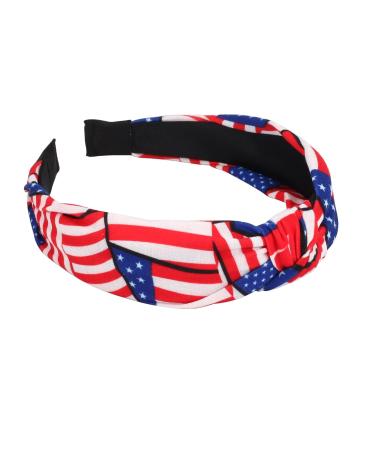 Budsmile American Flag Headbands - 4th of July Patriotic Bow Knotted Wide Headband Set - Buy Online on GoSupps.com