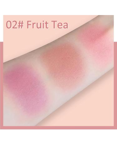 Erinde 3 Color Face Blush Palette - Matte & Shimmery Mineral Contour Highlight Blusher Powder for All Skin Tones - Purple Blush 0.35oz - Buy Online on GoSupps.com