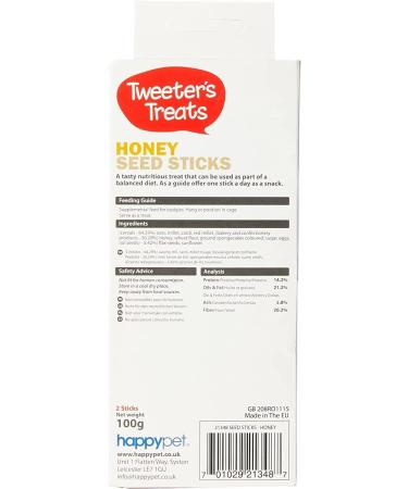 6 PACK MIXED VARIETY TWEETERS BUDGIE HANGING BIRD SEED TREAT STICKS 2PCS 100G 3 FLAVOURS - Buy Online on GoSupps.com