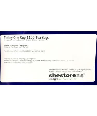 Tetley One Cup 1100 Tea Bags Black tea from England in a large pack of 1100 tea bags imported by Shestore24 - Buy Online on GoSupps.com