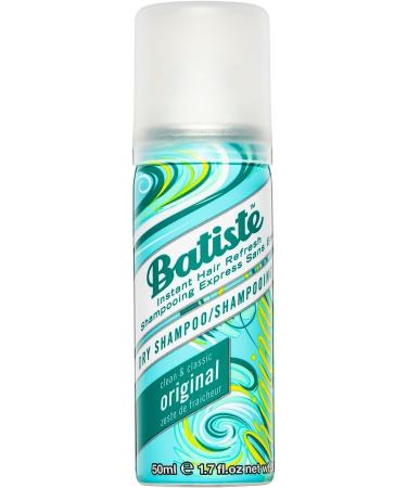 Batiste Dry Shampoo Spray Original Scent 200-ml (Packaging may vary) & Dry Shampoo Spray Original Scent Mini Size Refresh Hair and Absorb Oil Between Washes - Buy Online on GoSupps.com