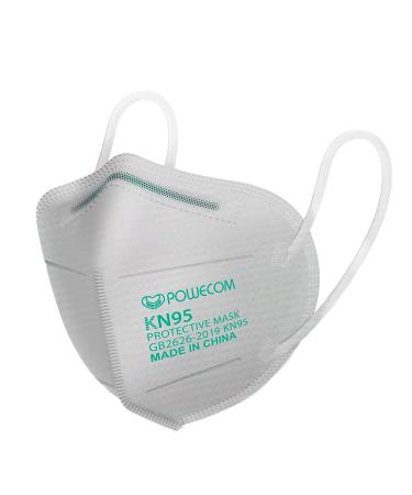 POWECOM KN95 Face Mask - 10 Pack for Men & Women | Breathable & Comfortable Protection - Buy Online on GoSupps.com