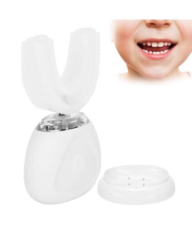 U-Shaped Kids Automatic Toothbrush 360 Smart U-Shape Toothbrush Toothbrush Electric U Shaped Toothbrush Toothbrush for Ultrasonic for Child Adult(White)