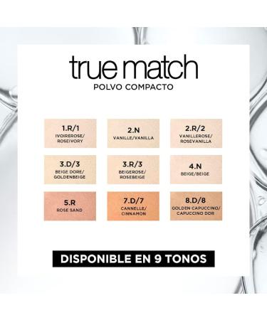 L'Or al Paris Powder Foundation Super-Blendable With Hyaluronic Acid Light Texture for a Flawless Finish True Match Perfecting Powder 8D (Pack of 2) 8W - Golden Cappuccino 9 g (Pack of 2) - Buy Online on GoSupps.com