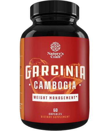 Pure Garcinia Cambogia Weight Loss Pills 95% HCA - Garcinia Cambogia Extract Herbal Supplement Fast Acting Natural Appetite Suppressant - Energy and Diet Pills for Women and Men with Hydroxycitrate
