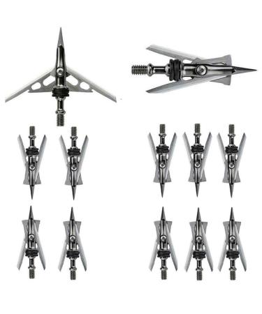 Fay Outdoor Sport 100 Grain Hunting Broadheads Mechanical for Compound Recurve Bow Arrows and Crossbow Bolts with Two Blades 12 PK