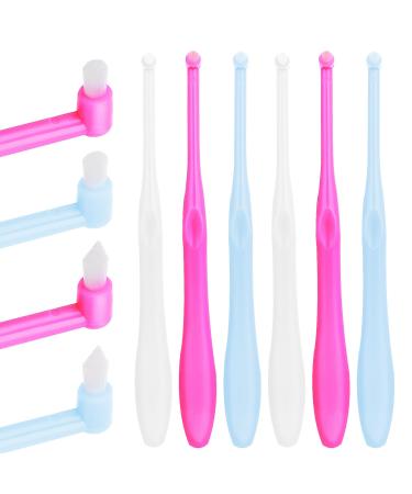 Sibba 6 pieces fragrant brush soft tufts toothbrush toothbrush orthodontic toothbrush end Tuft conical toothbrush compact interdental brush for detailed cleaning (2 styles) multicolored