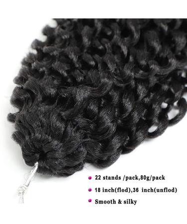Wigenius 8 Packs Passion Twist Hair 18 | Water Wave Crochet Hair Extensions | Synthetic Braids (1B) - Shop Now! - Buy Online on GoSupps.com