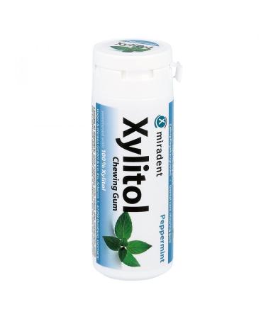 miradent xylitol chewing gum peppermint 30 pcs.