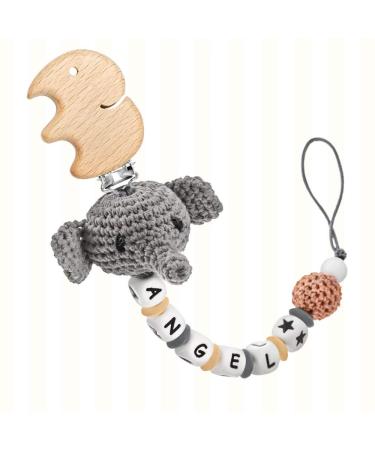Ruby 6-Pack Natural Wood Pacifier Clips - Metal Animal Holder & Baby Accessories - Buy Online on GoSupps.com