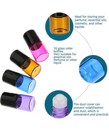 Beaupretty Terrarium Essential Oil Roller Bottles - 16PCs Mini 3ml Glass Containers for Travel & Probes - Buy Online on GoSupps.com