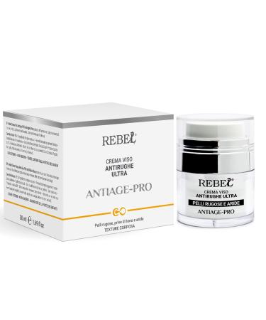 Licofarma Rebel Antiage Pro Face Cream Ultra Anti-Wrinkle Effect | Anti-Wrinkle and Anti-Aging Cream Day and Night | Intensive Treatment | With Peptides and Hyaluronic Acid | 50 ml