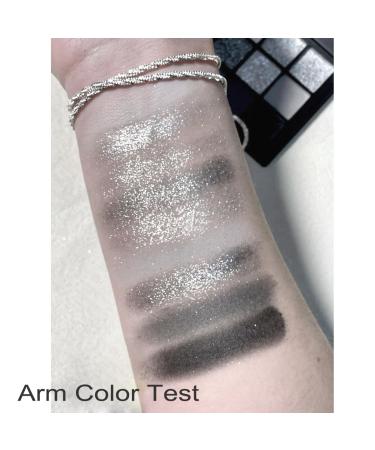 GL-Turelifes 9 Colors Matte & Pearl Black Eyeshadow Palette - Smoky Makeup Waterproof Long Lasting Silver Glitter Grey - Shop Now - Buy Online on GoSupps.com