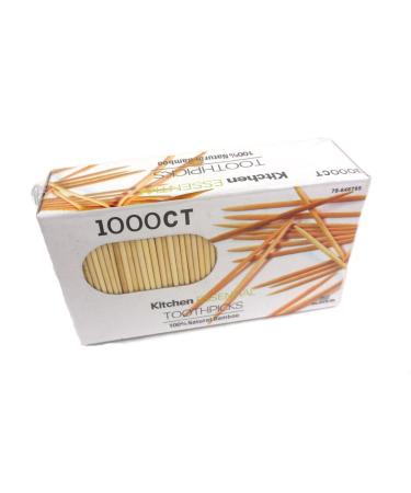 1000 Count 100% Natural Bamboo Toothpicks  Kitchen Essential