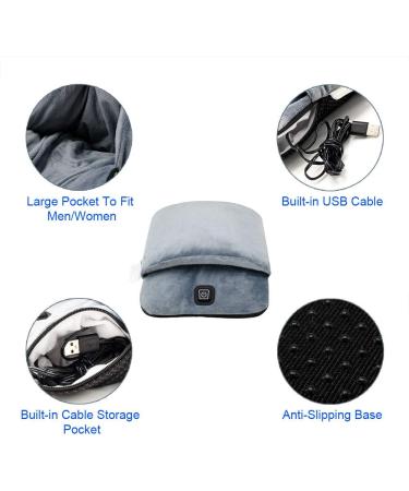 Buy USB Electrical Foot Warmer for Men & Women - Soothing Massage Foot Warmers for Home & Office - Gray - Buy Online on GoSupps.com