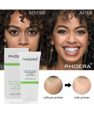 PHOERA Primer Matte Finish Face Makeup Pore filler Primer Foundation Base Oil Control Full Coverage Make Up Base Concealer Long Lasting Flawless Pores Minimiser Liquid Moisturizing (24ml.) 24 ml (Pack of 1) - Buy Online on GoSupps.com