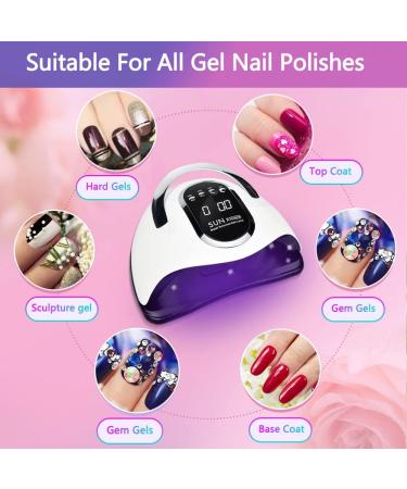 280W UV LED Nail Lamp for Fast Curing | Home & Salon Gel Polish Dryer with Sensor & Timer | Professional Nail Art Tools - Buy Online on GoSupps.com