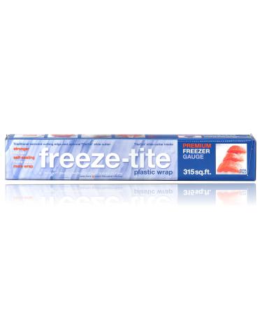 Stretch-Tite's Freeze-Tite Premium Plastic Freezer Wrap with Slide Cutter, Self-Sealing and Thicker (315 sq ft, Pack of 1) Freeze-Tite 1 Count (Pack of 1)
