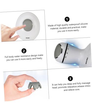 Partykindom 2-in-1 Head Massager | Scalp Massage Device for Stress Relief | White Pebble Gel Tool for Relaxation - Buy Online on GoSupps.com