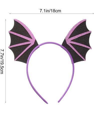 minkissy Bat Headbands Halloween Cosplay Headpieces Bat Wing Hair Hoop Halloween Cosplay Costume for Women Girls Purple - Buy Online on GoSupps.com