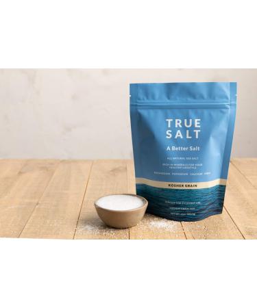 True Salt Kosher Grain Salt - All Natural Gourmet Sea Salt for Keto BBQs, Grilling, Baking, Soups & More - 16 oz - Buy Online on GoSupps.com