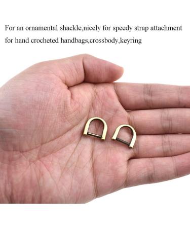 Hahiyo D-Rings with Screw Shackle Horseshoe U Shape Key Ring 9.2mm Inner Width - Bronze, 6 Pieces - Buy Online on GoSupps.com