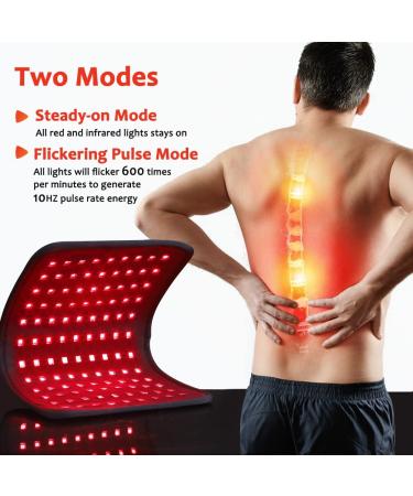 DGYAO Red & Near Infrared Light Therapy Belt with Pulse Mode - Pain Relief Light Therapy Device - Wearable Wrap for Back, Joint, Muscle Pain - Timer & Max 51 S22 Pad - Buy Online on GoSupps.com