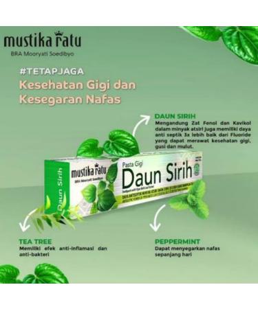 Mustika Ratu Pasta Gigi Daun Sirih 150g (Pack of 1) - Buy Online on GoSupps.com