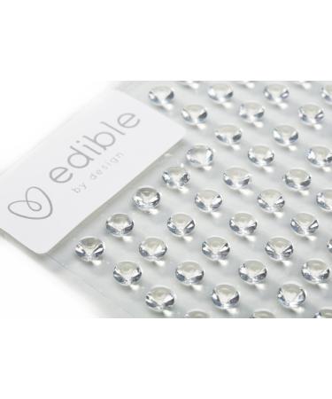 Edible By Design Clear 5mm Soft Gel Diamonds, 100 Count