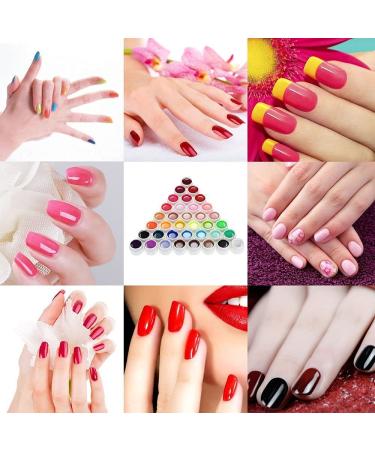 Anself 36 Colors Nail Polish Paint Kit with Nail Brush for DIY Nail Art Design - Buy Online on GoSupps.com
