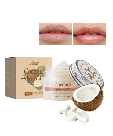 Natural Lip Scrub Moisturizing Sugar Scrub for Dry Lips Lip Scrubber Exfoliator with Essential Oils Smooths and Hydrates Lips 1.76 Oz (Vanilla)