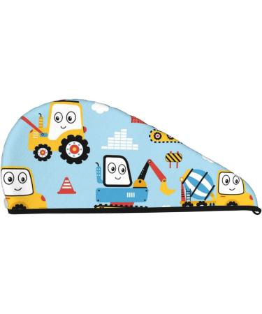 Building Truck Microfiber Hair Towel | Super Absorbent Coral Velvet Wrap for Long Curly & Thick Hair - Buy Online on GoSupps.com