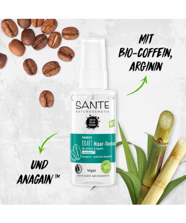 Sante Natural Cosmetics Hair Loss Spray - Organic Caffeine Scalp Treatment for Healthy Full Hair | 75ml Tonic - Buy Online on GoSupps.com