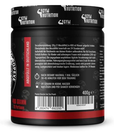 Buy Road to Hell Ultra Hardcore Booster Pre Workout Powder - ATP L-Arginine Citrulline Beta Alanine Caffeine - Vegan Ice Tea Peach Flavor - 400g | International Shipping - Buy Online on GoSupps.com