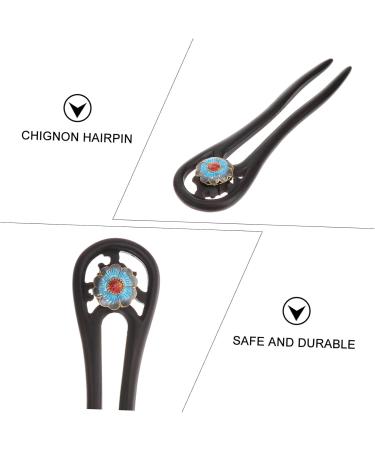 minkissy Double Prong Hair Clips Sandalwood Hair Clip Hairstyle Accessory U Shaped Hair Pin Ebony Hairpin Bamboo - Buy Online on GoSupps.com