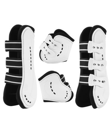 Free gaiters and string caps 4-Set Gaaten Horse With Punch Protection Horse Sports Boet Neopren Horse tendon Rearing equipment for jumping riding events dressage M white m white - Buy Online on GoSupps.com