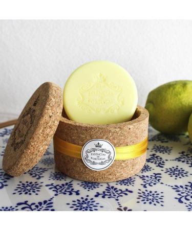 ESS NCIAS DE PORTUGAL - Set of 2 50g Soaps in Portuguese Cork Jewellery Container (Lemon) - Buy Online on GoSupps.com