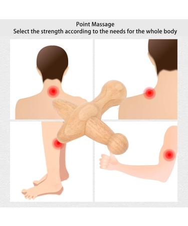 Fockety Cross-Shaped Wooden Trigger Point Massager | Lymphatic Drainage & Muscle Pain Relief Tool - Buy Online on GoSupps.com