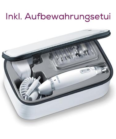 Beurer MP 62 Manicure/Pedicure Set - Electric Nail Files with 10 Attachments LED Light & Speed Control - High-Quality Nail Care Storage Bag Included - Buy Online on GoSupps.com