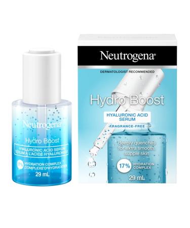 Neutrogena Moisturizer Neutrogena Hydro Boost Hyaluronic Acid Face Serum with Vitamin B5 Glycerin for Moisturized Skin 29 Milliliters