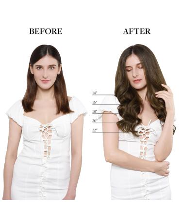 Shop Doores Real Hair Extensions - Seamless Clip-In 22 Inch Medium Light Brown - 7 Pieces 110g Remy Human Hair - Buy Online on GoSupps.com