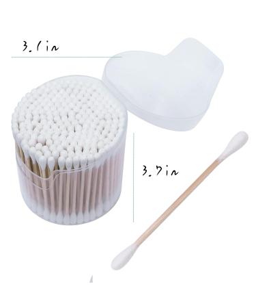 Organic Bamboo Cotton Swabs 200-Pack - Biodegradable Double Round Tipped Q-Tips for Ears & Makeup - Natural & Eco-Friendly - Buy Online on GoSupps.com