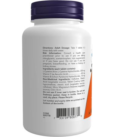 NOW Supplements L-Cysteine 500mg Tablets 100 Count - Buy Online on GoSupps.com