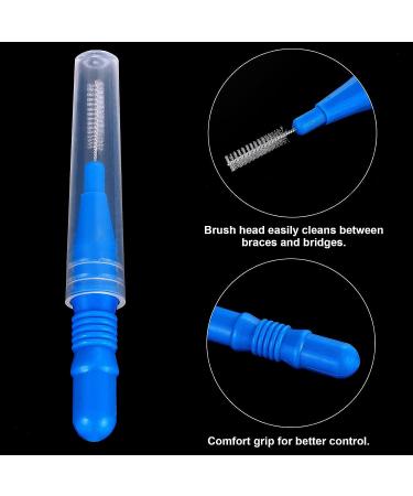 50-Piece Interdental Braces Brush Set for Dental Hygiene - Blue, Green, Orange, Red - Buy Online on GoSupps.com