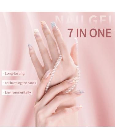 VENLADYS 6 in1 Nail oil Basic Nail Clear 10ml Enhancement Builder functions Hard Gel Construction Extension Reinforce Strong Base Nail Gel Top Coat Gel Nail Glue - Buy Online on GoSupps.com