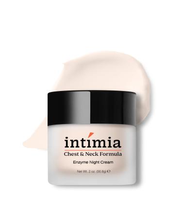 Intimia Enzyme Night Cream for Neck and Decollete 2 oz - Anti Aging Neck Cream Anti Wrinkle Cream for Women with Chest and Neck Formula - Multi Fruit Acid Complex Cream